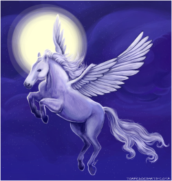 torpedoesarts:  Pegasus. more paintings.