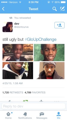 caliphorniaqueen:  onlyblackgirl:  So idk when this started or who started it but twitter has a #GloUpChallenge that was clearly started by black folks and white people decided to embarrass themselves.   lmao the whites look the same/worse 