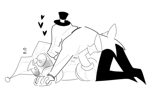 I Was Drawing Them Cuddling But This Image Came To Mind, Pehehe! 