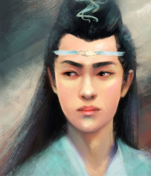 elanandrafa:Colorful Hanguang-Jun 含光君 portrait art.