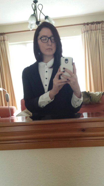 urban-caesar:Masters in Classical Studies. In a fancy lady suit and everything!