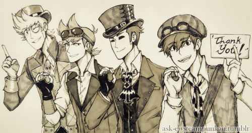 ask-ewsteampunkau:Ask the Steamworld Crew has hit 1k!This askblog is still very new, and we haven’t 