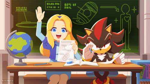 sonicthehedgehog: School isn’t so bad when you’ve got a study buddy to get through it wi