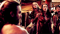 orlandobloom:  Spartacus meme: eight bro/otp’s [5/8]→ Saxa/Belesa 