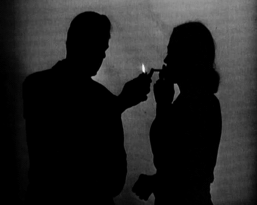 Humphrey Bogart & Lauren Bacall in The Big Sleep, 1946.