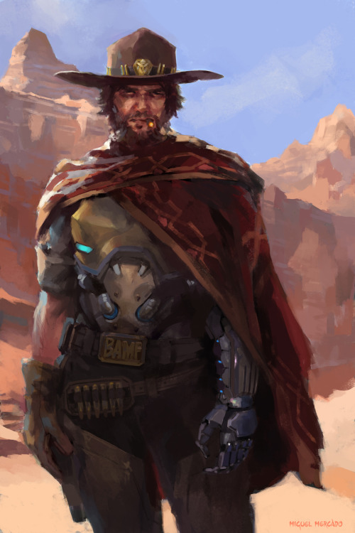 merkymerx:Jesse McCree.Threw in a “movie poster” just for fun :)