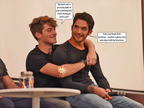 splatgaymanip: Lap Dance On The Froy Pole Tyler Posey found out just how hung Froy Gutierrez is, dur