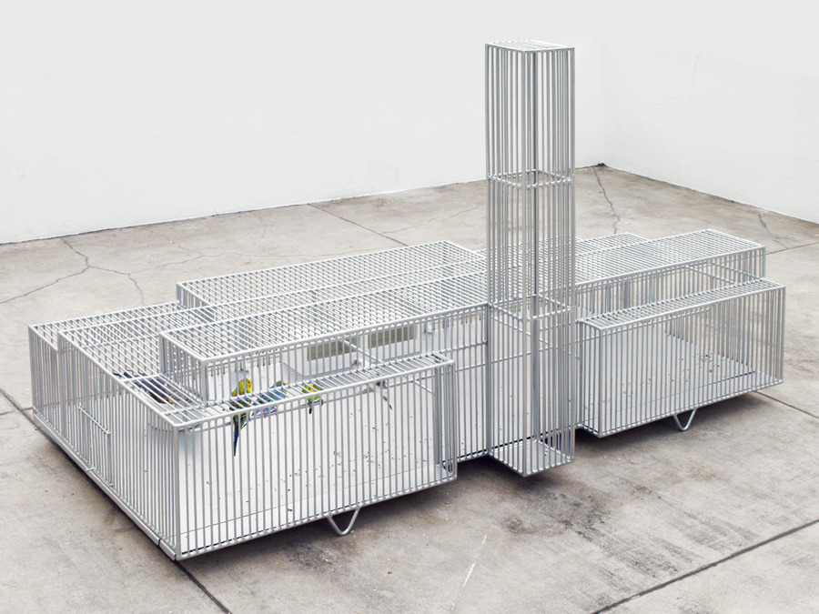 nyctaeus:  Museum Bird Cages by Marlon de Azambuja 1. Tate Modern, London 2. Guggenheim,