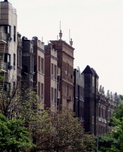 wanderingnewyork:Apartment houses in Fordham,