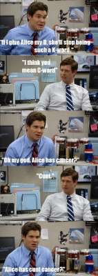 weallheartonedirection:  One of my favorite moments from “Workaholics.”