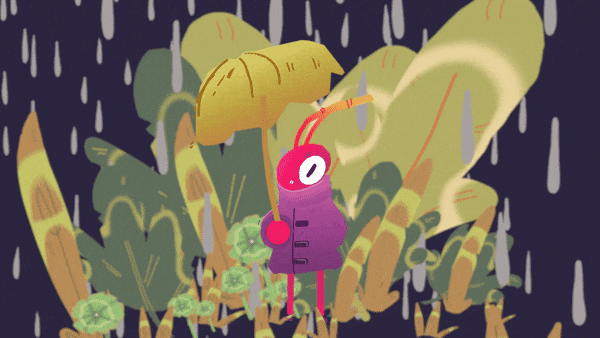 kaitmahlart:Ant friend is ready for the April showers