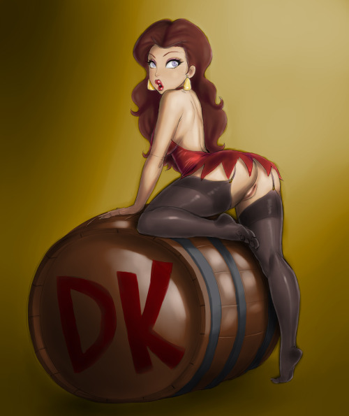 soubriquetrouge:  DK stopped chasing that ass down to horde bananas? Whatever….Original lines/shading by LM! Fullsize on my dA 