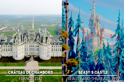 mickeyandcompany:  Some Disney castles and their inspirations