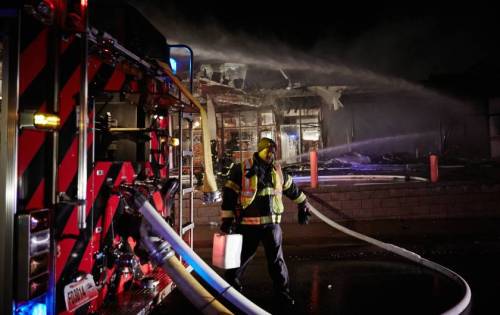micdotcom:  20 photos show exactly what happened in Ferguson last night (2 of 2)  As dawn crept over Ferguson and its neighboring suburbs, the task of rebuilding after a night filled with tragedy loomed large. And it’s not tragic because stores were