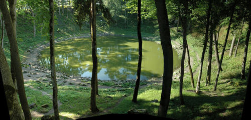 The Kaali Meteorite CraterA set of nine meteor craters lays hidden away in the forest of the Estonia