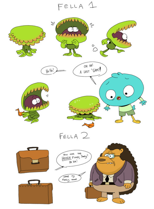 zakeno:Some stuff I did for a Harvey Beaks design test last year during my Nickelodeon internship! T