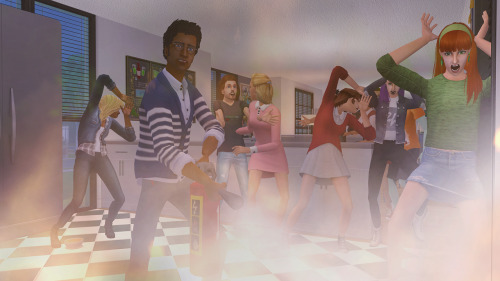 Thanks to the Cafeteria worker, the party was a complete Disaster …Dirk managed to save the d