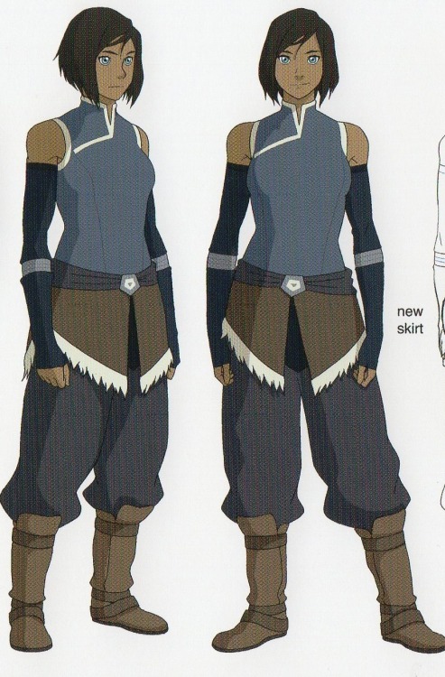 mcmossybankthe3rd:Korra concept and costume designs for Book 4. 