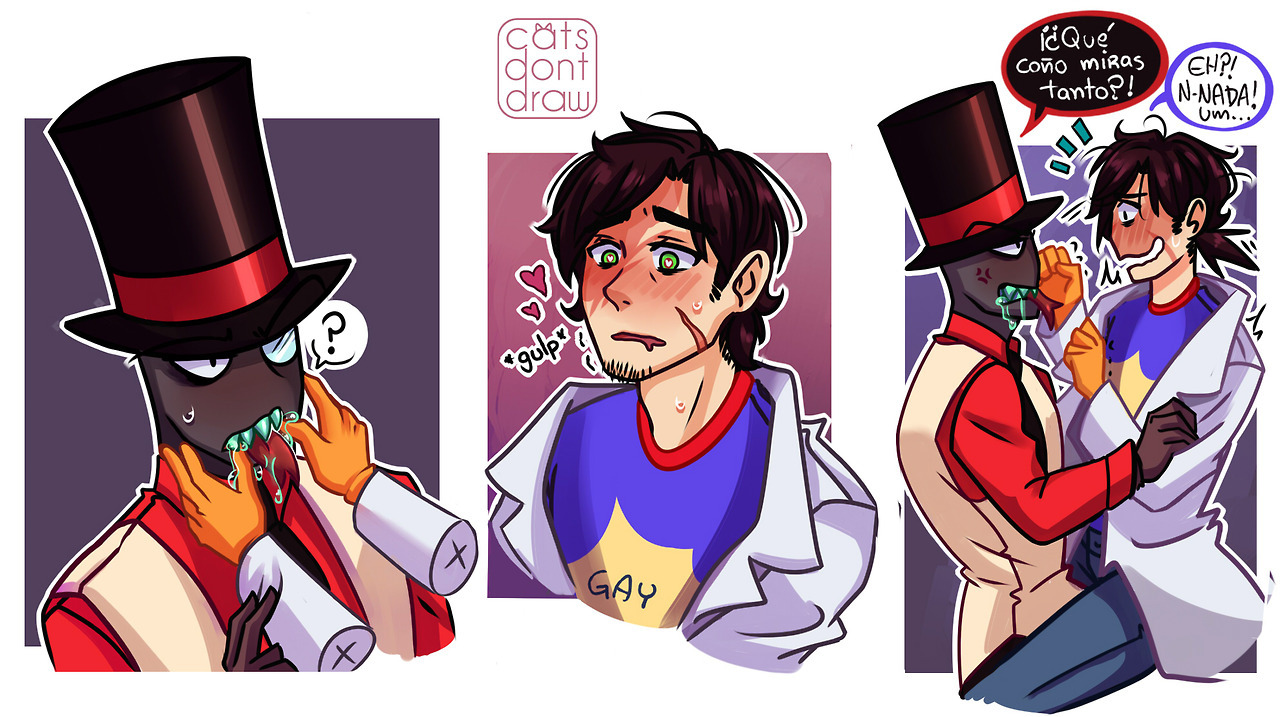cats-dont-draw:  bitch me too the fucktranslation: BH: “the fuck are you staring