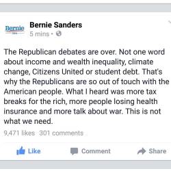 sodomymcscurvylegs:  gordachica:  ldltortugas:  #FeelTheBern #BernieSanders  BERNIE IS THE TRUTH YAS BERNIE,   GO AWF BERNIE!