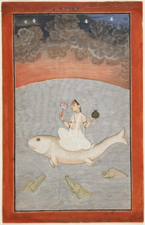 The Goddess Ganga, Mandi, c. 1650-1675 (Philadelphia Museum)