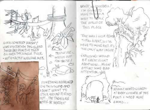 Uncharted I: Nathan Drake’s journal extra pages. Elena’s journal was published as promo material bac