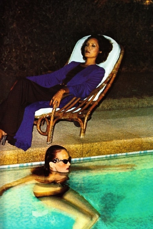 lelaid:Barbara Carrera & Grace Coddington by Helmut Newton for British Vogue, October 1973