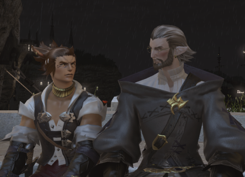 waitin’ for the bus boat in the rain in the rain(adventures in Limsa Lominsa with @elfprince‘s R’dli