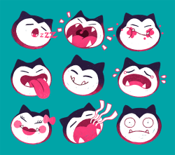 greg-wright: “Snor’mojis” for all those moments when you can only express yourself through the face of a snorlax. 