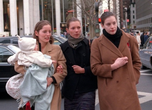 Liv Tyler, Kate Moss And Lucie De La Falaise In New York, 1997 