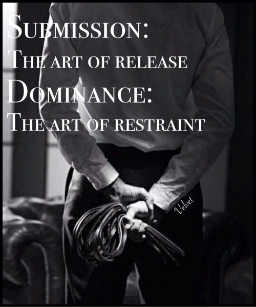 petals1021: letmemouldyou: Submission: releases both the submissive AND the Dominant from all restra