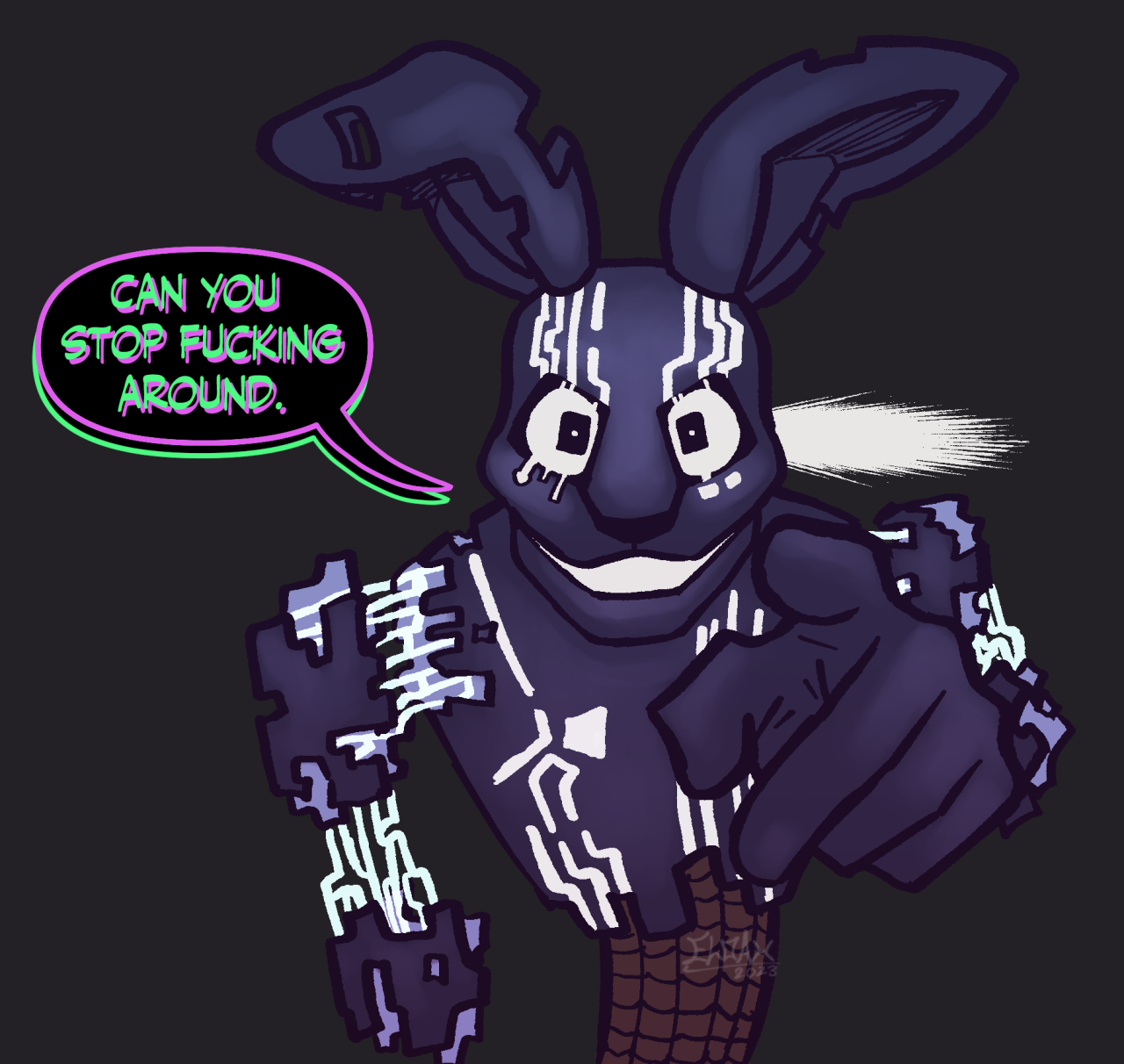 FNAF Security Breach Ruin DLC UNUSED GLAMROCK BONNIE MODEL