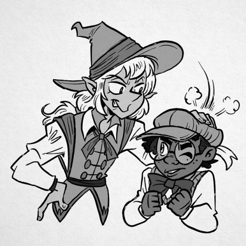 adobsonartworks: Inktober 2019 - Day 12 - Taako and Angus Based on the graphic novel designs of TAZ-