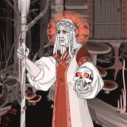 She’s here! The first illustration of the Hagiography project! I’ll be reclaiming feminine folklore 