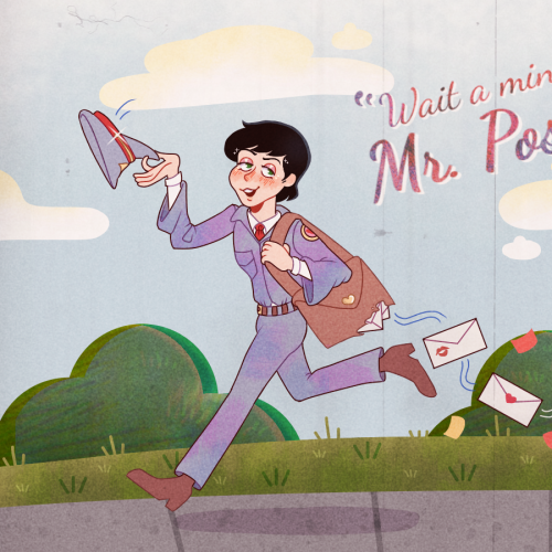 honeypieblues:Beatles Cartoon style practice FT. Please Mister Postman!