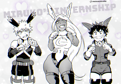 missmariamedia:  prompt: of Bunny Hero: Miruko were to take in intern(s) Deku and/or Bakugou