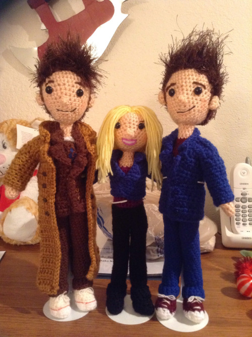 buffyann23:TEAM TARDIS finally complete including my own custom versions of Martha and Mickey who do