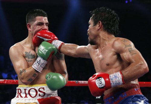 Filipino legend Manny Pacquiao put on a powerful display last night against Mexican American brawler