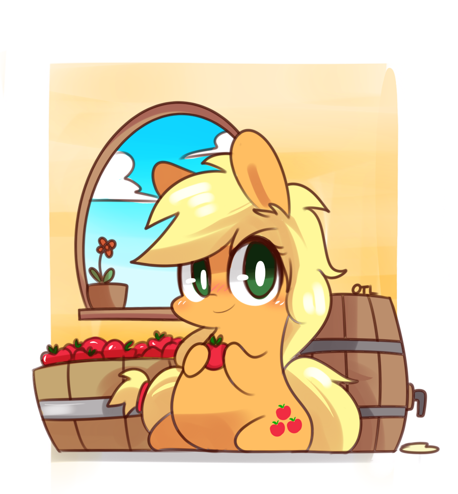 lifeloser:  applejack (try new art style :D)  ^w^