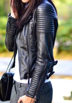 closethorse:  moto + leather jacket