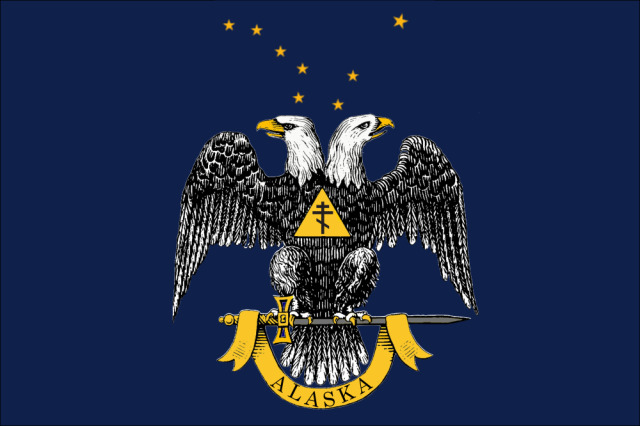 [Medieval America] The State of Alaskafrom /r/vexillology 

Top comment:    * System of Government: Clan-Based Feudalism * Head of State: Governor, selected from the ruling Evans clan * Population: 90,000 * Religion: Laskan Orthodoxy * Totemic Symbol: Moose  Juneaus relative prominence prior to the Regression was basically a fluke. It simply had the good fortune of being a mining camp of respectable size that had the good fortune of being kind of near to the continental United States by virtue of its position in the Alaskan Panhandle. Had it not been for these strokes of fate, had the US acquired the territory a bit later, Juneau no doubt wouldve shared the fate of countless other mining camps. But history occurred as it did, a post office and courthouse were built, and it was off to the races.     When the New Medieval Age arrived, one could be forgiven for assuming that Juneau would sink into irrelevance, but that is not what ended up happening. Juneau had several things going for it. Firstly, it was a fairly decent port. Second, its position allows it to control most of the passages into the inland of British Columbia and the Yukon Country. Though the city itself is of course inaccessible by land, it is put in a very central locale to govern the mountain passes that grant access to the riches of the interor, including the Yukon. Third, the name of Juneau still had some resonance of prestige for other tribes. But perhaps the most important factor was the Laskan Orthodox Church.     The Orthodox Church in Alaska goes back to the Russian colonial period, but was long a minority religion. With the collapse of America and the consequent loss of faith in Old World beliefs, the Orthodox Churchs rigid worldview enjoyed increased currency, and it was from Juneau that they would assert themselves. Clergymen baptized the barbarian war-lords and influenced them to see things Juneaus way. Perhaps the final straw was the conversion of the green-thumbed sages of Fairbanks, whose agricultural wonders inspired faith in many Laskans.     Most of these conversions occurred in the early dies of the little ice age that came not long after the Regression. The works of Orthodox missionaries were pivotal in establishing a Pan-Laskan identity and communication networks that would lead to the Great Raids. A famous tale holds that the omen for the Raids was given to the governor of Juneau was a double-headed bald eagle. Whatever the case, he contacted his counterpart in Ankrage and Sitka, and made this arrangement: he, as spiritual leader, would be the Governor, the official ruler of the whole of the Laskan people. The mighty warlord of Ankrage would be made President of Hosts, master of battle. And the pirate-king of Baranoff Castle would be made the Admiral of all Laskas ships. Together, they would lead their men down south-a-way for plunder and booty. And so it was, and so the unofficial system that governs Laska was born.     As time has gone on, first Ankrage became the upstart, essentially seizing control over all serious matters from Juneau and eroding their influence. Then, the upstart Ketchikan broke the system entirely when it asserted its independence from Sitka and Juneau, and both powers couldnt do much to stop it without the help of Ankrage. And of course, if the Ketchikanders arent bad enough, Juneau must constantly compete with Baranoff to maintain control of the isles.     For the governor, now an impotent figure head, the Palace of the White Whale and the Cathedral of St. Nicholas has lost much of its luster. Its all a show being run by Ankrage at this point, but Ketchikan could call curtains any day now. #[Medieval#America]#The#State#Alaska#flags#vexillology