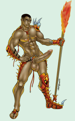 gaytoonclimax:  Character Study - Cauldron - Striptease (by Patrick Fillion) 