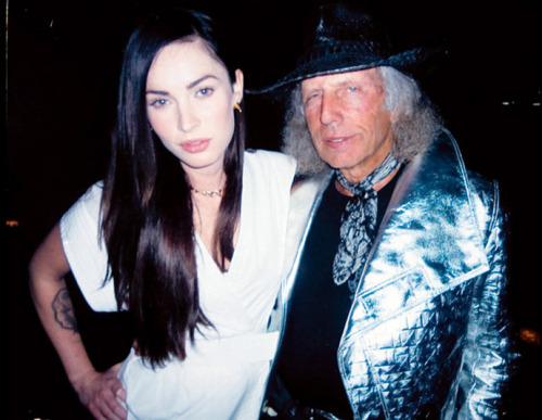 thenativetiger:  Megan Fox with the mysterious billionaire (James Goldstein) in the backstage photos