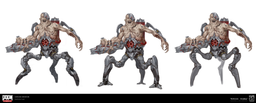 Carcass Demon Concept Art, done for DOOM Eternal. 