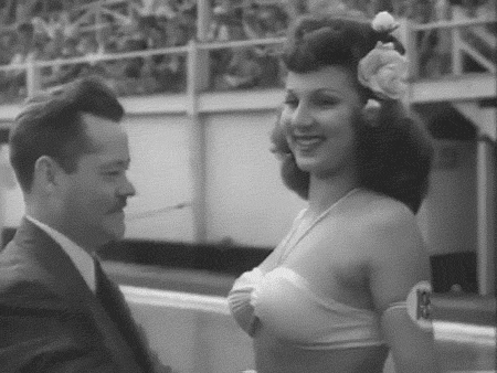 publicdomaindiva:  A bathing beauty is measured to compete for the title of Modern Venus in a 1958 contest at Steeplechase Park, Coney Island. 