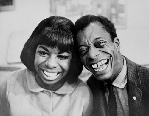 twixnmix:  Nina Simone and James Baldwin photographed by Bernard Gotfryd in the 1960s.