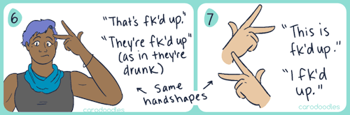 carodoodles:Enjoy! ASL is a beautiful language isn’t it? Be sure to pick up a few non swearing signs