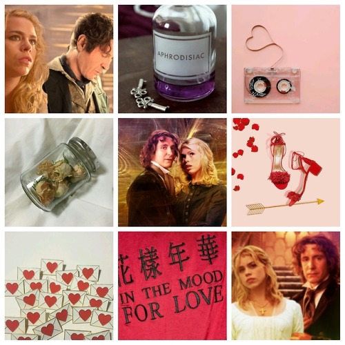 drwhoboards:Doctor Who moodboard: Eighth Doctor/Rose Tyler - valentine’s day (requested by: @madtobe