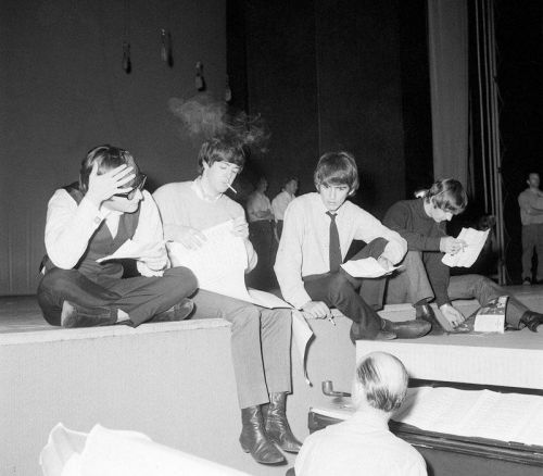 beatlefour: A rehearsal with sketch director Joseph Kirby. The Night of a Hundred Stars, London Pall