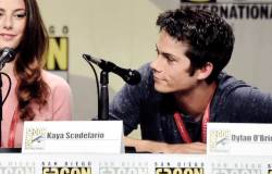 unimportant:  obrien-news: Dylan O’Brien The Maze Runner Panel at Comic-Con International 2014  can we not talk about dylan o brien and maybe focus on the most beautiful girl on the earth sitting next to him, the amazingly talented (10x more than dylan